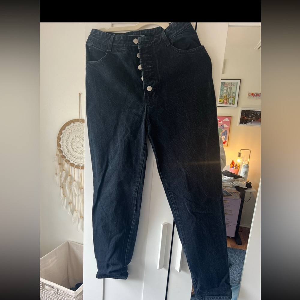 Bongo straight leg high rise button fly jeans